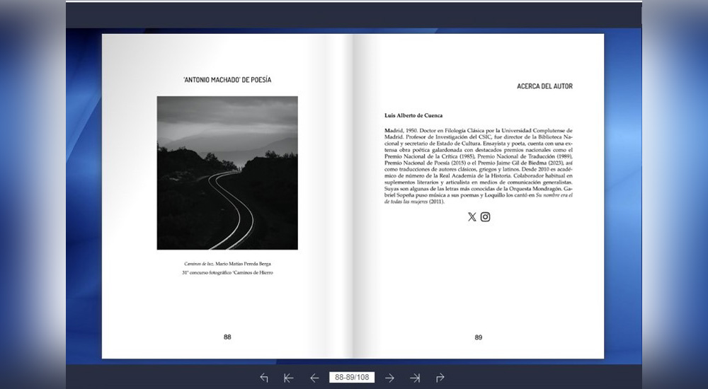 Por primera vez desde su creacin, los Premios del Tren Antonio Machado se pueden leer en un eBook ilustrado